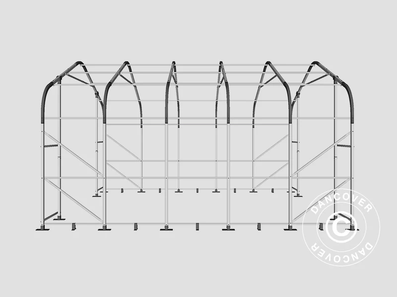 Lagertelt PRO 8x12x5,2m PVC m/ovenlys, Grå - Image 15