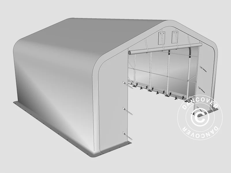 Lagertelt PRO 8x12x5,2m PVC m/ovenlys, Grå - Image 16