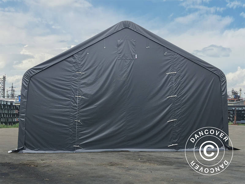 Lagertelt PRO 8x12x5,2m PVC m/ovenlys, Grå - Image 4