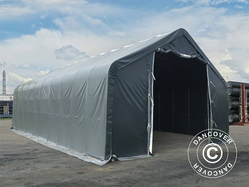 Lagertelt PRO 8x12x5,2m PVC m/ovenlys, Grå - Image 5