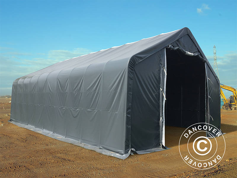 Lagertelt PRO 8x12x5,2m PVC m/ovenlys, Grå - Image 7