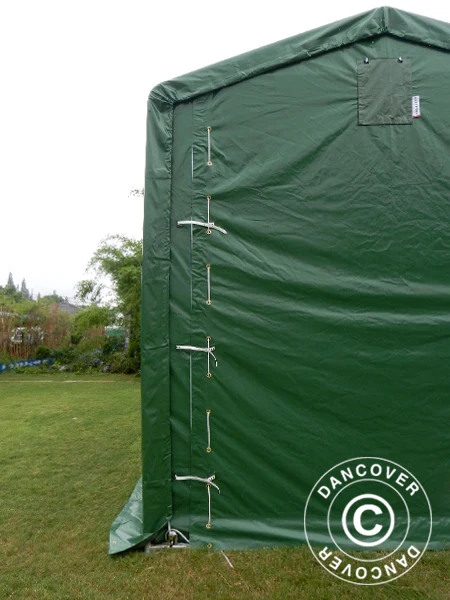 Lagertelt PRO XL 3,5x8x3,3x3,94m, PVC, Grøn - Image 11