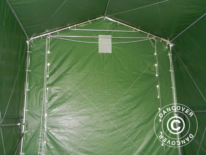 Lagertelt PRO XL 3,5x8x3,3x3,94m, PVC, Grøn - Image 13