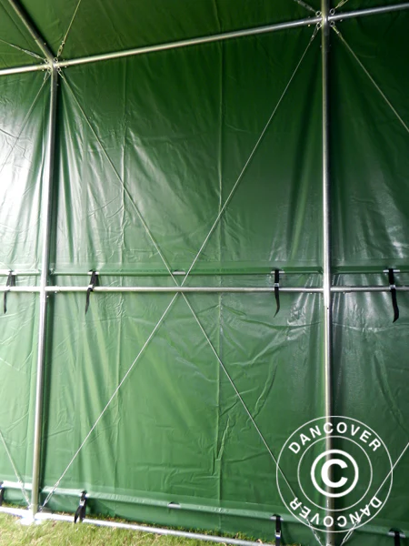 Lagertelt PRO XL 3,5x8x3,3x3,94m, PVC, Grøn - Image 15