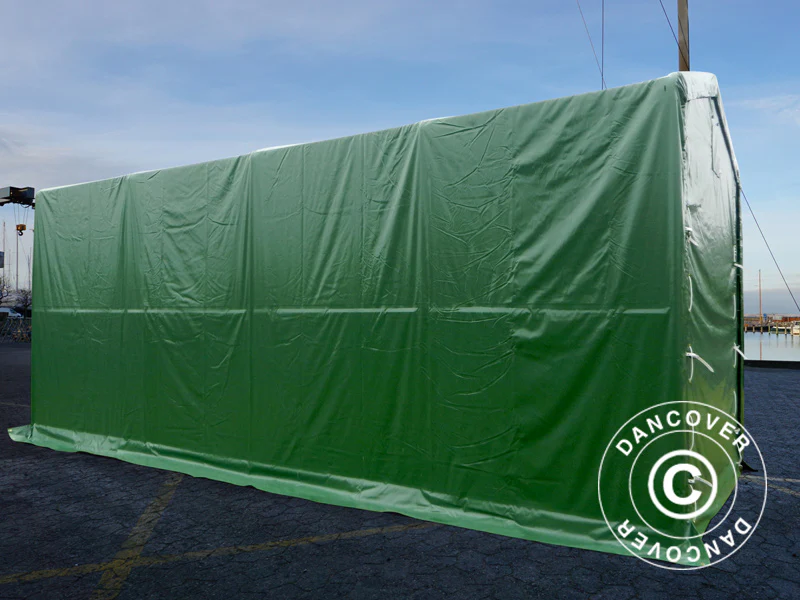 Lagertelt PRO XL 3,5x8x3,3x3,94m, PVC, Grøn - Image 7