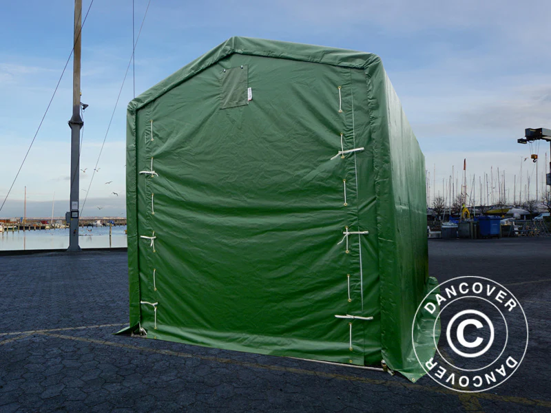 Lagertelt PRO XL 3,5x8x3,3x3,94m, PVC, Grøn - Image 8