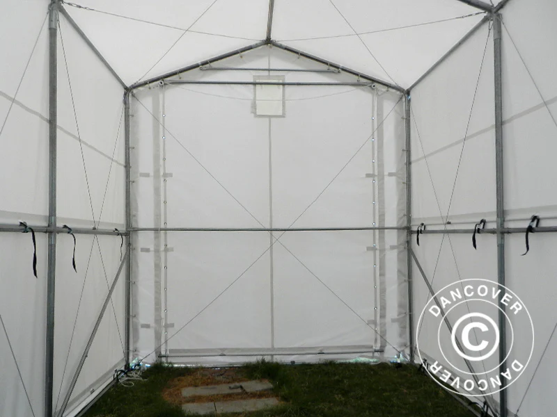 Lagertelt PRO XL 3,5x8x3,3x3,94m, PVC, Hvid - Image 12