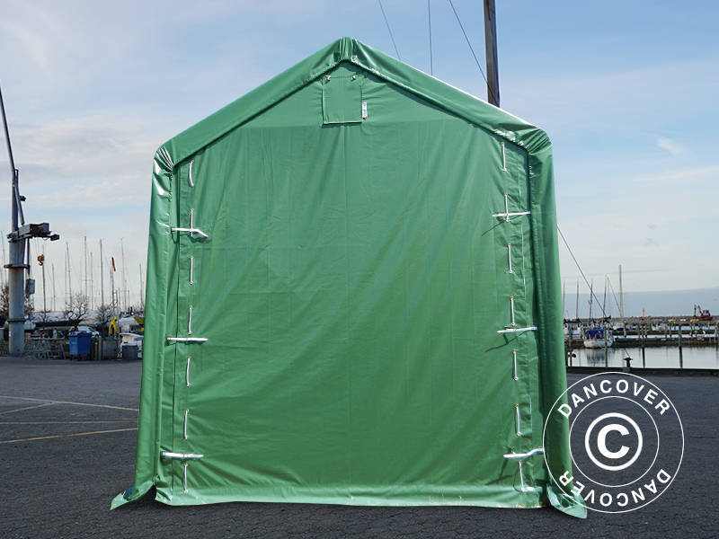 Lagertelt PRO XL 4x10x3,5x4,59m, PVC, Grøn - Image 2