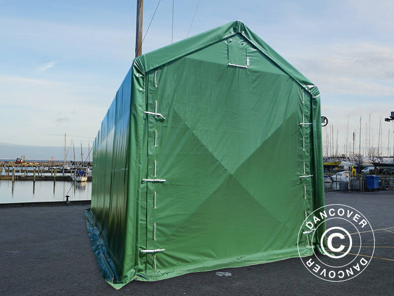 Lagertelt PRO XL 4x10x3,5x4,59m, PVC, Grøn - Image 3