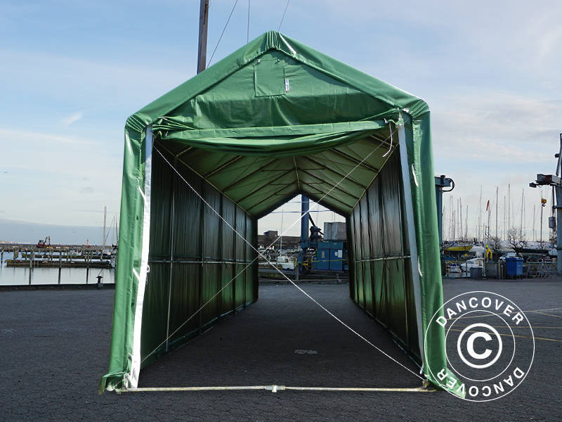Lagertelt PRO XL 4x10x3,5x4,59m, PVC, Grøn - Image 7