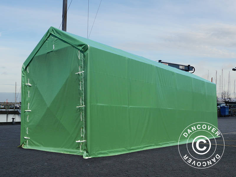 Lagertelt PRO XL 4x12x3,5x4,59m, PVC, Grøn - Image 10