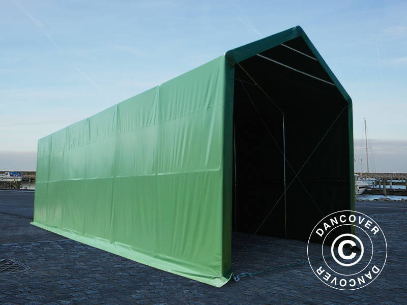 Lagertelt PRO XL 4x12x3,5x4,59m, PVC, Grøn - Image 5