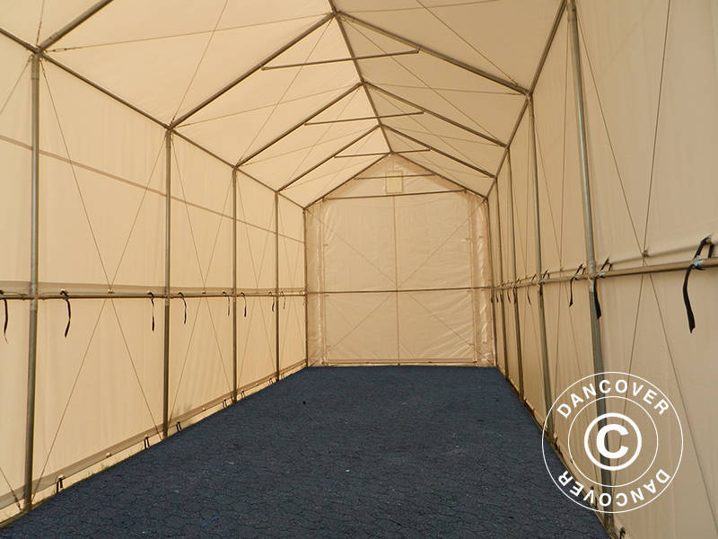 Lagertelt PRO XL 4x12x3,5x4,59m, PVC, Hvid - Image 12
