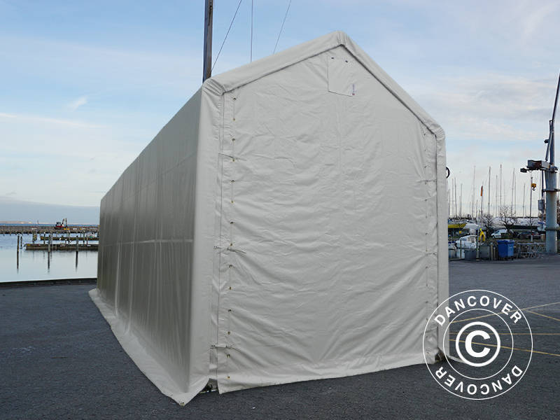 Lagertelt PRO XL 4x12x3,5x4,59m, PVC, Hvid - Image 14