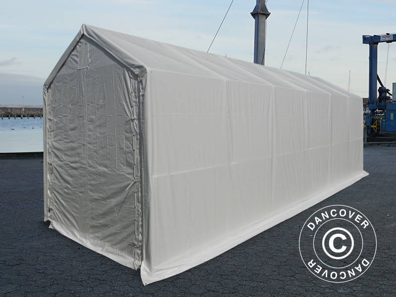 Lagertelt PRO XL 4x12x3,5x4,59m, PVC, Hvid - Image 15