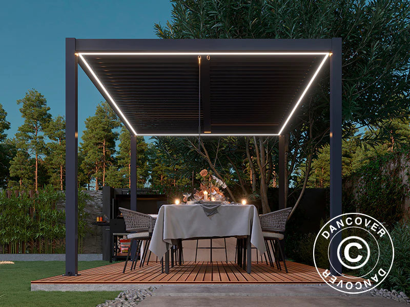 LED strips til San Pablo pergola 4x4m, 4 stk., Varm hvid - Image 4