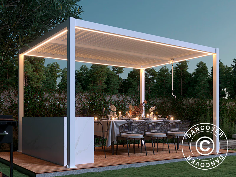 LED strips til San Pablo pergola 4x4m, 4 stk., Varm hvid - Image 5