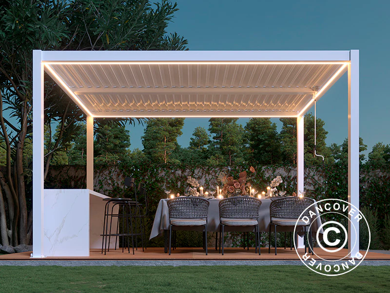 LED strips til San Pablo pergola 4x4m, 4 stk., Varm hvid - Image 6