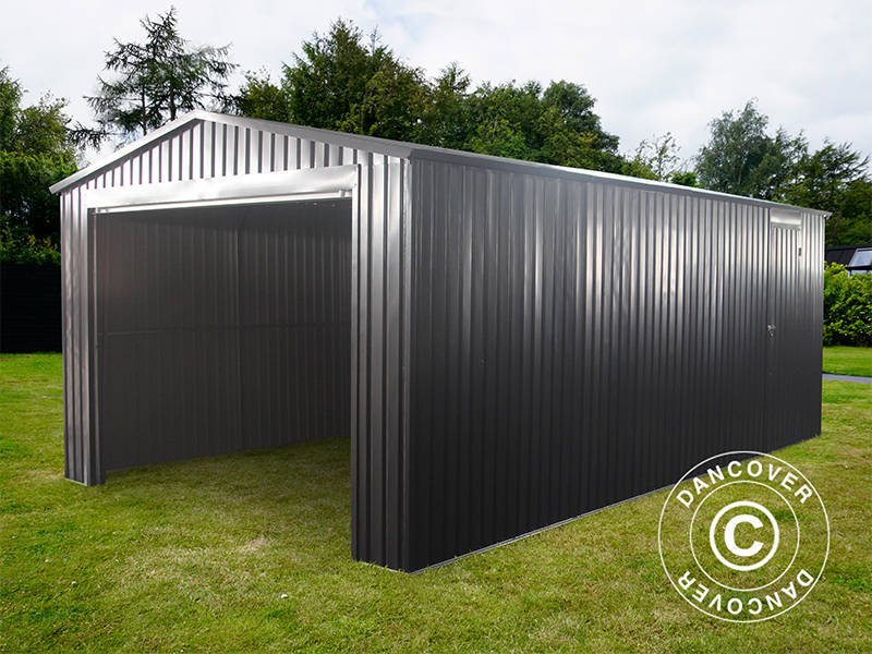 Metalgarage 3,38x5,76x2,43m, 19,47m², ProShed®, Antracit - Image 2