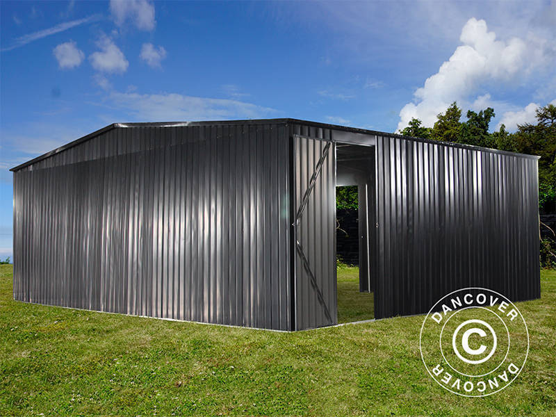 Metalgarage dobbelt 6,37x5,13x2,41m, 31,74m², ProShed®, Antracit - Image 8