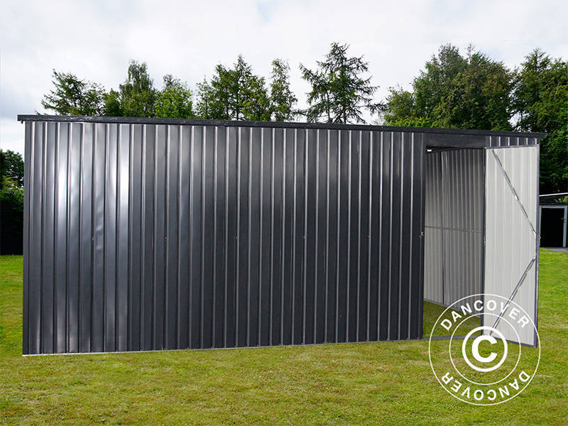 Metalgarage dobbelt 6,37x5,13x2,41m, 31,74m², ProShed®, Antracit - Image 9