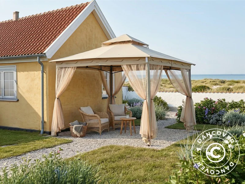 Myggenet til pavillon Horus, 3,4x3,4m, Beige