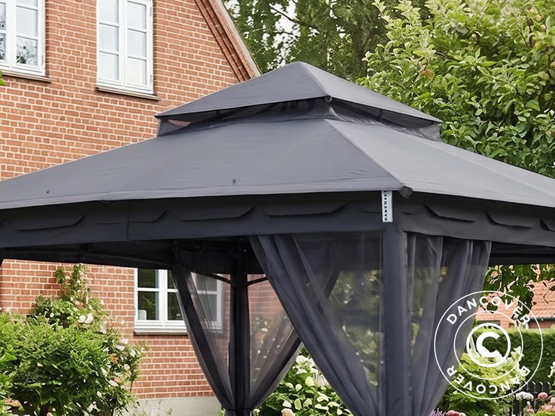 Myggenet til pavillon Horus, 3x3,7m, Grå - Image 5