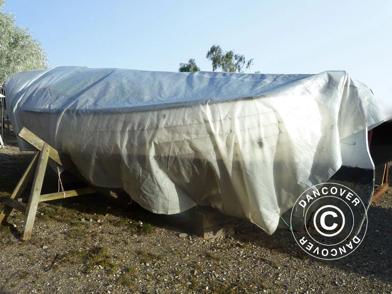 Netarmeret presenning 5x8m, PE 200g/m², Transparent - Image 2