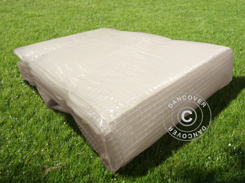 Netarmeret presenning 5x8m, PE 200g/m², Transparent - Image 5