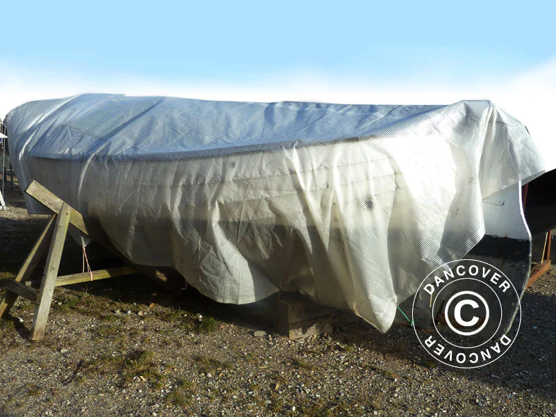 Netarmeret presenning 8x10m, PE 200g/m², Transparent - Image 6