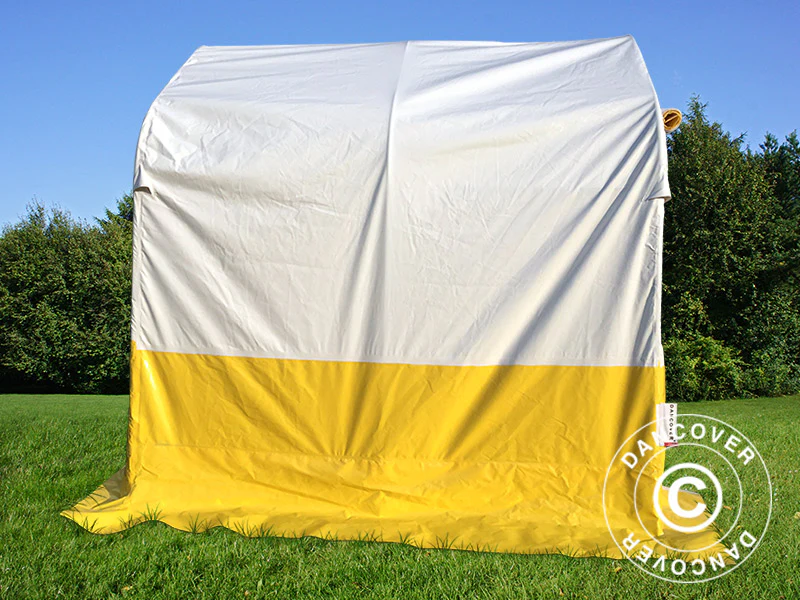 Opbevaringstelt, arbejdstelt PRO 2x2x2m, PVC, Hvidt/gult, Flammehæmmende - Image 3