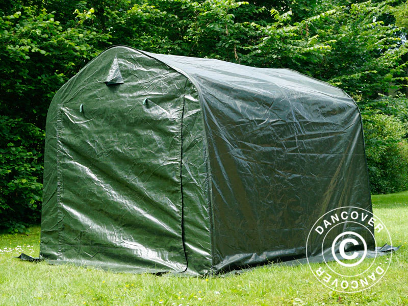 Opbevaringstelt PRO 2,4x2,4x2m PE, med underlag, Grøn/Grå - Image 9