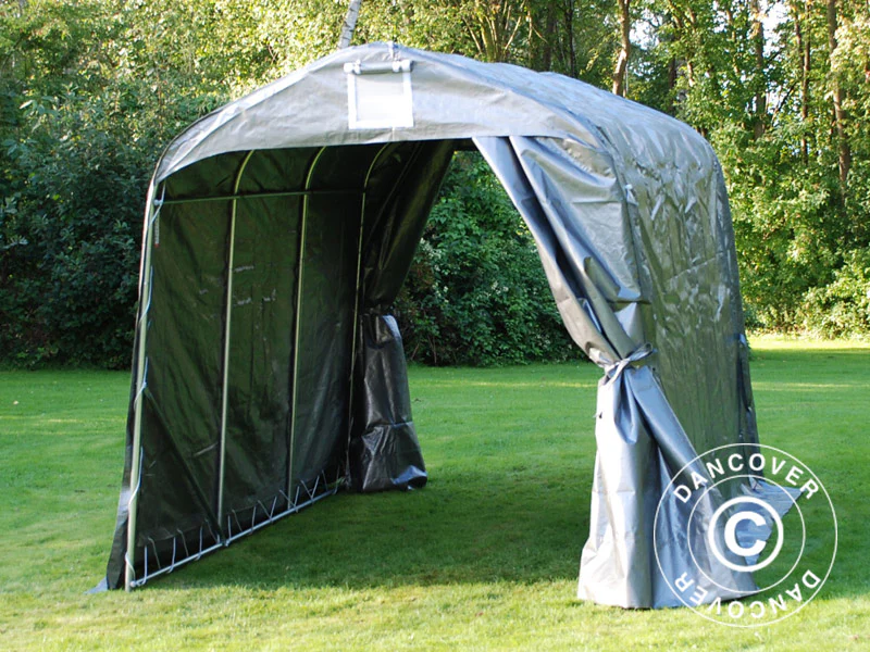 Opbevaringstelt PRO 2,4x3,6x2,34m PE, Grå - Image 12