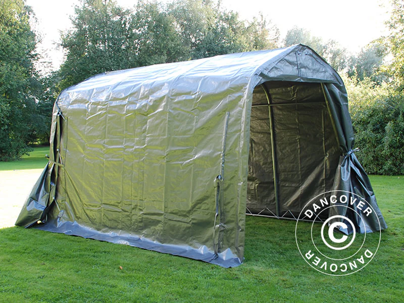 Opbevaringstelt PRO 2,4x3,6x2,34m PE, Grå - Image 2