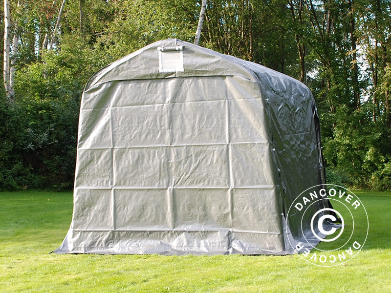 Opbevaringstelt PRO 2,4x3,6x2,34m PE, Grå - Image 3
