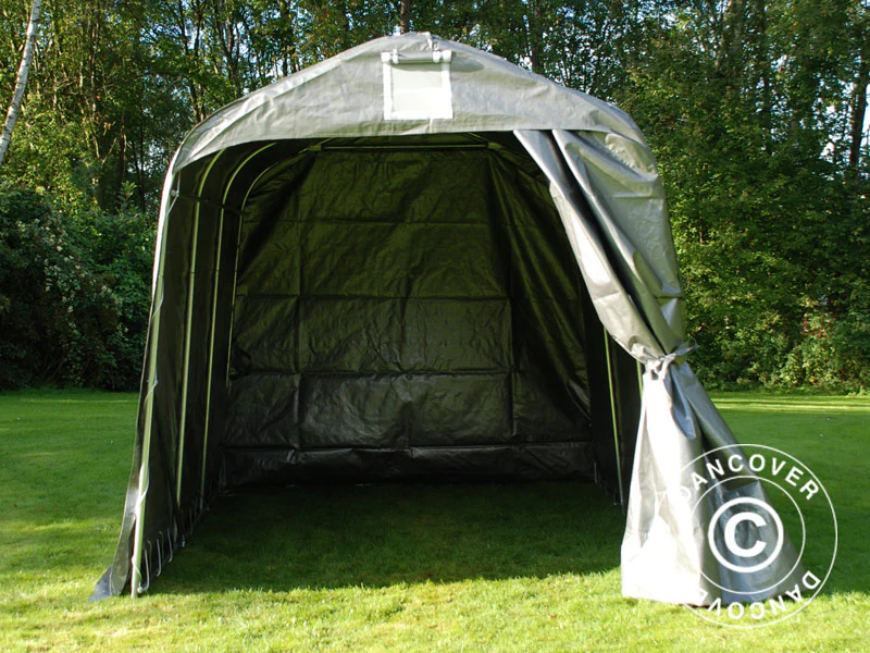 Opbevaringstelt PRO 2,4x3,6x2,34m PE, Grå - Image 6