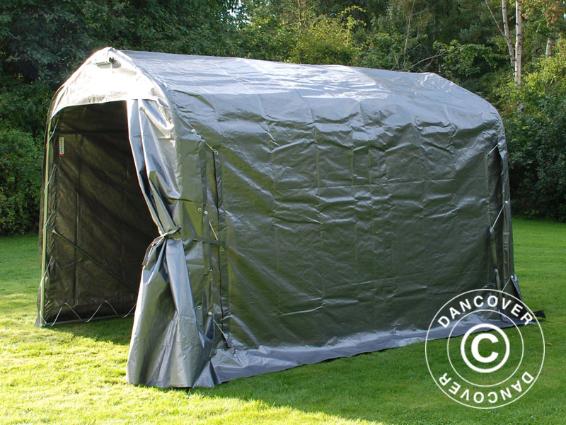 Opbevaringstelt PRO 2,4x3,6x2,34m PE, Grå - Image 7