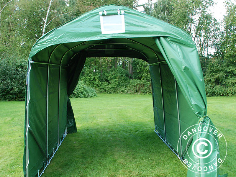 Opbevaringstelt PRO 2,4x3,6x2,34m PVC, Grøn - Image 12