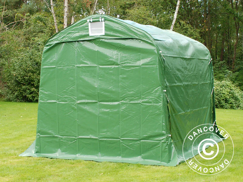 Opbevaringstelt PRO 2,4x3,6x2,34m PVC, Grøn - Image 3