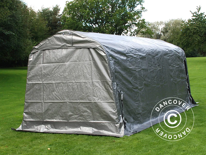 Opbevaringstelt PRO 2,4x6x2,34m PE, Grå - Image 3