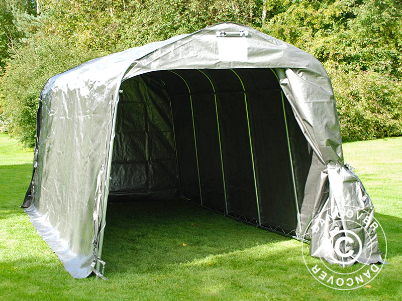 Opbevaringstelt PRO 2,4x6x2,34m PE, Grå - Image 4
