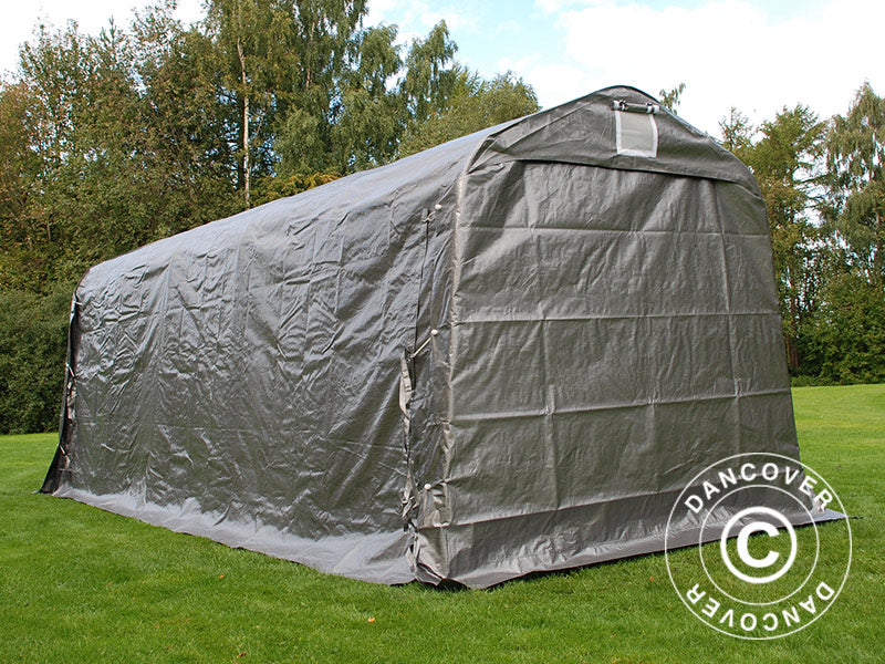 Opbevaringstelt PRO 2,4x6x2,34m PE, Grå - Image 6