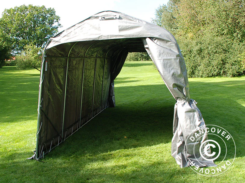 Opbevaringstelt PRO 2,4x6x2,34m PE, Grå - Image 9