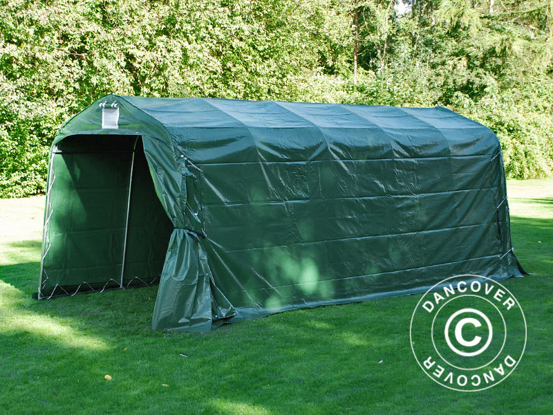 Opbevaringstelt PRO 2,4x6x2,34m PVC, Grøn - Image 3