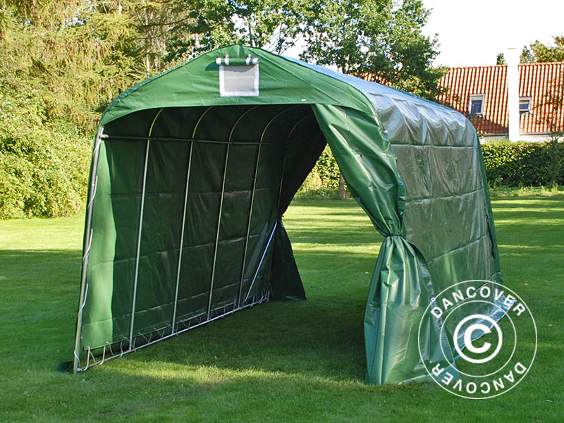 Opbevaringstelt PRO 2,4x6x2,34m PVC, Grøn - Image 4