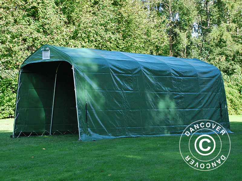 Opbevaringstelt PRO 2,4x6x2,34m PVC, Grøn - Image 9