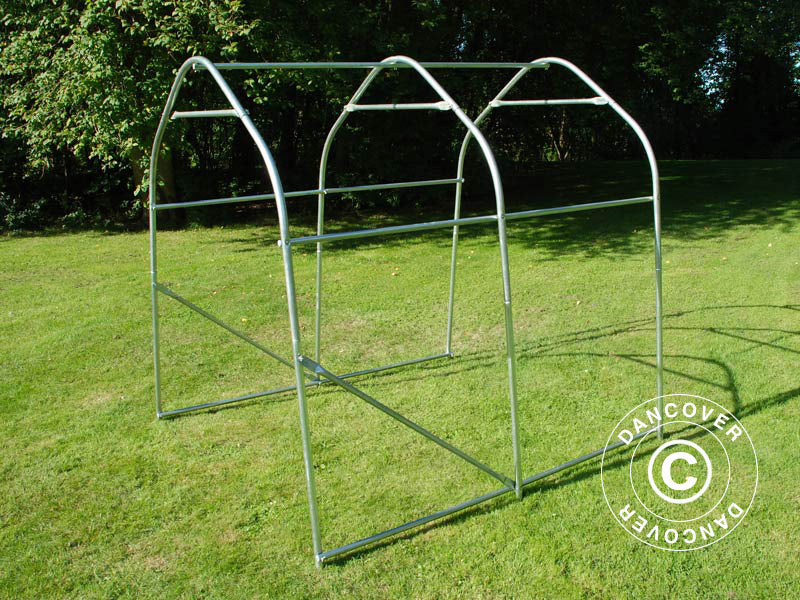 Opbevaringstelt PRO 2x2x2m PE, Grå - Image 3