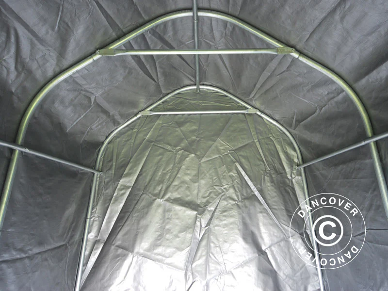 Opbevaringstelt PRO 2x2x2m PE, Grå - Image 4