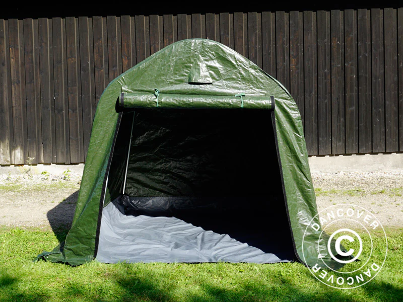 Opbevaringstelt PRO 2x2x2m PE, med underlag, Grøn/grå - Image 17