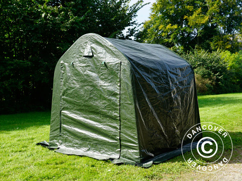 Opbevaringstelt PRO 2x2x2m PE, med underlag, Grøn/grå - Image 19